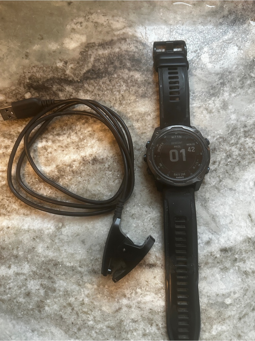 garmin Black GPS Multisport Smartwatch with Charging Cable